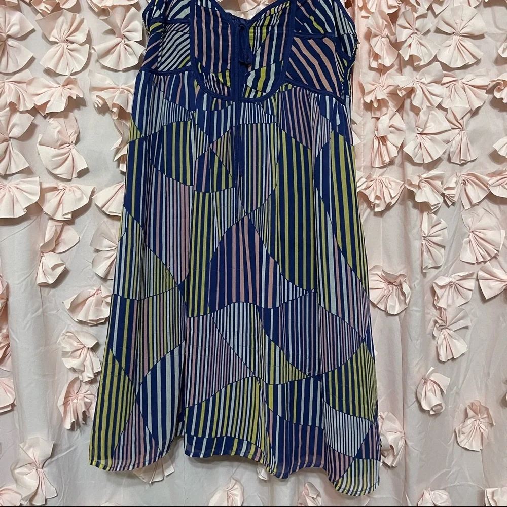 Yumi Kim Blue & Yellow Mini Dress Size M | Rare Designer Sample Y2K
